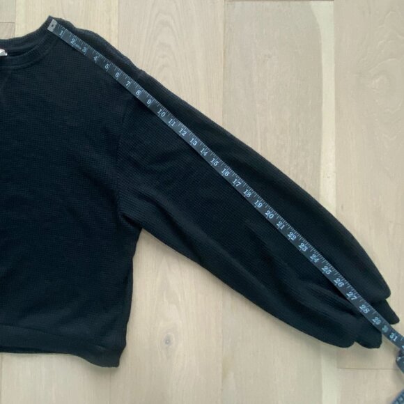 P'tula Soft Relaxed Waffle Knit Set in Black Size L Top/M Bottom  🖤 - Picture 8 of 17